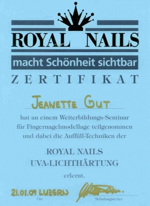 Zertifikat Fusspflege